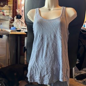 Cute light weight blue asymmetric tank